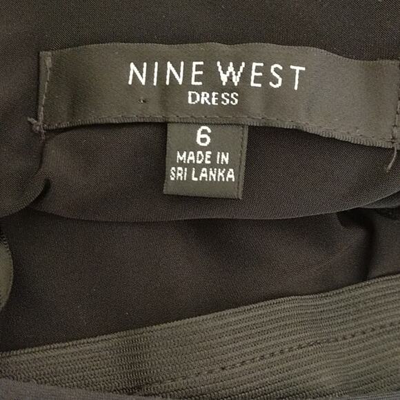 Nine West Black/Ivory Striped & Ovals Dress - Picture 6 of 8